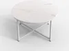 Wohnzimmertisch rund 80 cm mit Marmoreffektplatte Granato - Produktbild-Vorschau 3