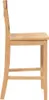 A side view of a wooden bar stool. Anteprima dell’immagine prodotto