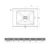 SONNI piatto doccia 100x140 cm SMC piatto doccia quadrato Anteprima dell’immagine prodotto 7