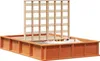 vidaXL Bettrahmen Wachsbraun 120 x 200 cm Massives Produktbild-Vorschau 1