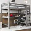 Merax Etagenbett Hochbett 90x200 cm, Kinderbett mit Produktbild-Vorschau 3