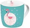 Tasse Flamingo Türkis+Punkte 300ml Produktbild-Vorschau 2