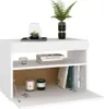 A white floating nightstand with open compartments, decorated with plants, books, and candles. Anteprima dell’immagine prodotto