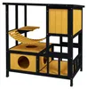 PawHut kattenhuis van hout, kattenhol, kattenhut met Productafbeelding-voorbeeld 1