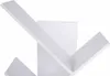 A close-up view of a white, modern shelf unit. Náhľad obrázku produktu