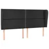 vidaXL Kopfteil mit Ohren Schwarz 203x23x118/128 cm Produktbild-Vorschau 3