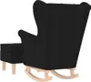 Schaukelsessel mit Hocker Schwarz Stoff Produktbild-Vorschau 6