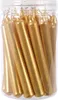 Kerze Wachs 22x Mini Spitzkerze metallic gold D1,3 H10,5 Produktbild-Vorschau 1