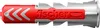 A single red and silver wall plug (dübel) with the brand name 'fischer' embossed on it, set against a white background. Náhled obrázku produktu