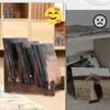 Vintage Schallplattenständer aus Holz – LP Regal für Tisch Produktbild-Vorschau 6
