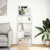vidaXL Libreria bianca 60 x 20 x 120,5 cm Materiale ligneo Anteprima dell’immagine prodotto 3