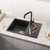 CECIPA max Spülbecken Schwarz mit Armatur 65 x 45 cm, Produktbild-Vorschau 8