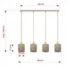 LUXOLAR - LED Pendelleuchte 4-flammig Creme/Gold E27 60W - Produktbild-Vorschau 7