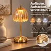 Akku-Tischlampe mit bernsteinfarbenem Glasschirm, Produktbild-Vorschau 5
