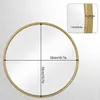 A round mirror with dimensions indicated by measurement lines and text. Produktbild-Vorschau