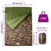 vidaXL Sac de couchage double avec oreiller adultes camping Voir les images du produit 4