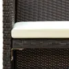 vidaXL 2-miestna záhradná pohovka s vankúšmi Brown Poly Náhľad obrázku produktu 2