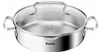 A stainless steel pot with a glass lid and handles. Produktbild-Vorschau