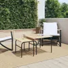 ZMH Outdoor-Satztische 2 Stk. Braun und Schwarz Stahl Produktbild-Vorschau 3