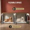 180 cm Hundekäfig Möbel für 2 Hunde, Hundebox Kissen, Weiß Produktbild-Vorschau 2