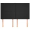 Kopfteil Schwarz 144x5x118/128 cm Kunstleder Produktbild-Vorschau 3
