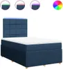 vidaXL Boxspringbett mit Matratze Blau 120x190 cm Stoff Produktbild-Vorschau 1