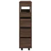 Badschrank Schmal mit Rollen Eichen-Optik Holzwerkstoff, Produktbild-Vorschau 5