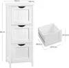 WOLTU Badezimmerschrank, Badschrank, mit 3 Schubladen, Produktbild-Vorschau 3