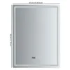A rectangular mirror with LED lighting and a digital display. Náhled obrázku produktu
