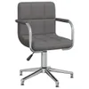 vidaXL Chaise de bureau Pivotante Tissu gris foncé Voir les images du produit 1