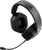 A black gaming headset with a microphone is shown against a white background. Produktbild-Vorschau