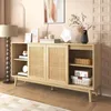 A modern living room or dining room with a sideboard, lamp, and artwork. Anteprima dell’immagine prodotto
