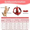 Katzengeschirr mit Leine Set Ausbruchsicher Rot XS Produktbild-Vorschau 2