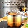 Joyfair 9,5 Liter Edelstahl Kochtopf mit Glasdeckel Produktbild-Vorschau 4