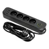 Przedłużacz 4 gniazda 3m LISTWA ZASILAJĄCA czarny + 4x USB Podgląd zdjęcia produktu 6