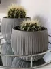 Kvetináč s vložkou BETON BOWL 23,8 cm - čierny Náhľad obrázku produktu 10