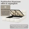 Letto imbottito idraulico Flieks, 180x200 cm, con spazio Anteprima dell’immagine prodotto 5