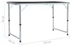 vidaXL Skladací kempingový stôl sivý hliník 120x60 cm Náhľad obrázku produktu 7