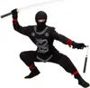 Kinderkostüm Black Ninja, Oberteil Hose Brustschutz, Maske Produktbild-Vorschau 1