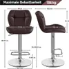 Diagram showing the dimensions of two bar stools. Produktbild-Vorschau