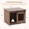 COSTWAY Hundekäfig Möbel, Hundebox für Zuhause, Hundehütte Produktbild-Vorschau 3