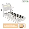 Lit rembourré INONEFT 90x200 cm avec sommier à lattes, lit Voir les images du produit 5