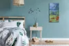 Küche Wohnzimmer Wand Leinwand Uhr 30x60 Malerei Wiese Produktbild-Vorschau 4