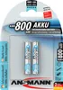Ansmann NiMH-Akku Typ 900 Micro 800mAh 2er Blister Produktbild-Vorschau 1