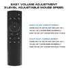A remote control with text explaining how to adjust cursor speed. Produktbild-Vorschau
