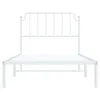 vidaXL Struttura letto con testiera in metallo bianco Anteprima dell’immagine prodotto 5