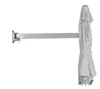 Ampelschirm Ø 245 cm Grau-Silber mit Dreh- & Produktbild-Vorschau 3