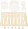 A set of toy dishes and a wooden rack. Náhľad obrázku produktu