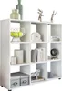 WOHNLING Bücherregal mit 9 Fächern Weiß 108 x 104 x 29 cm Produktbild-Vorschau 9