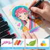 Marker Stifte Set, 204+2 Farben Filzstifte, Doppelspitzen,  Produktbild-Vorschau 3